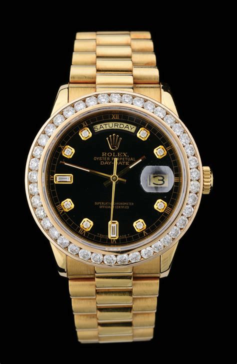 rolex black face gold|all gold rolex with diamonds.